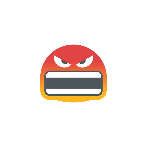 可爱的表情，愤怒的脸图标图片下载