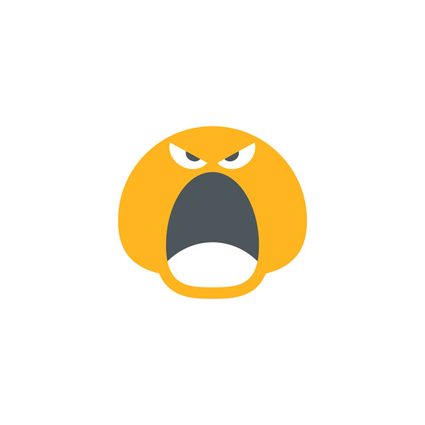 可爱的表情，愤怒的脸图标图片下载