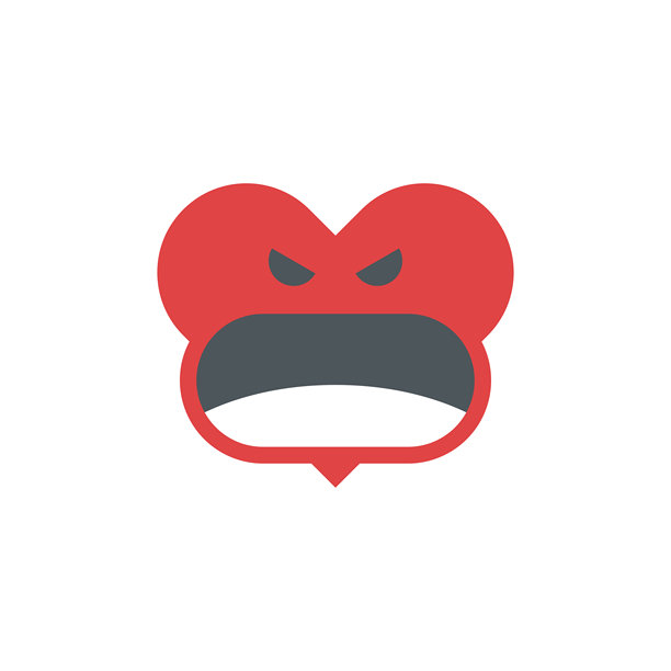 红色心形表情符号图标图片下载