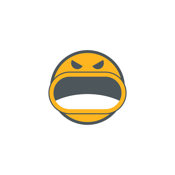 可爱的表情，愤怒的脸图标图片下载