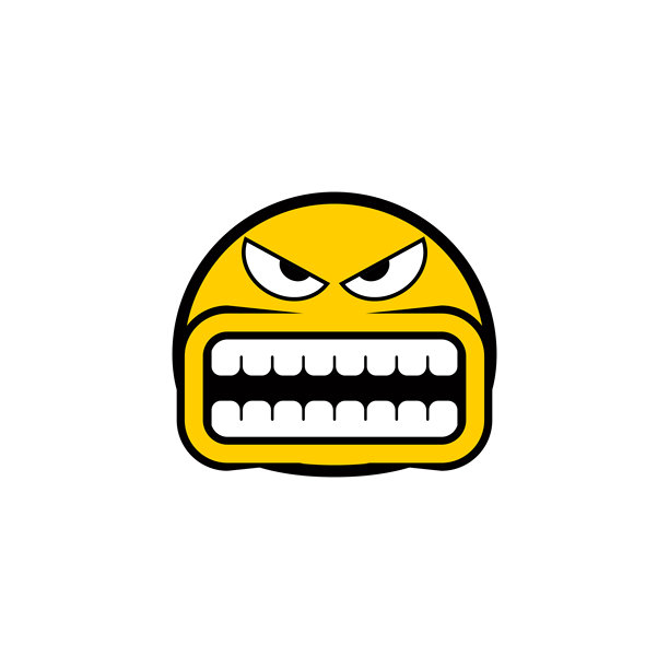 可爱的表情，愤怒的脸图标图片下载