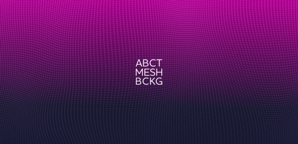 抽象科技背景，网络粒子插画，3D网格图片下载