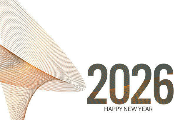 2026年圣诞海报模板，采用数字电子科技风格。新年，2026年圣诞快乐贺卡，赛博计算机设计。科技数字横幅或标题，2026年库存插画图片下载