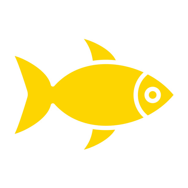 鱼矢量图标设计插画图片下载