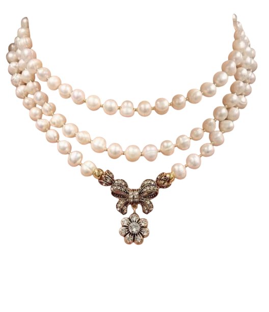 奢华手工项链耳环套装 – 女士优雅艺术珠宝图片下载