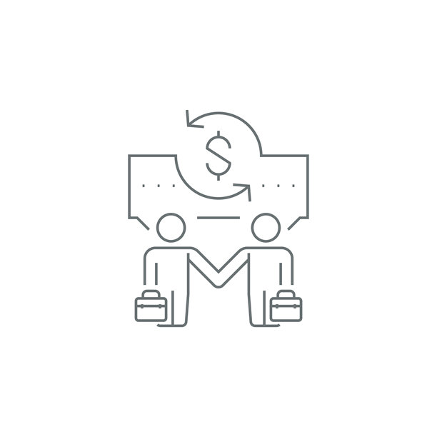 分享图标，两位商人交谈图标图片下载