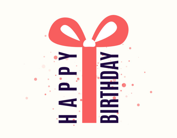 生日快乐矢量插画背景。生日祝福横幅，带有礼物和复古圆点纹理的庆祝海报。祝贺文字装饰图片下载