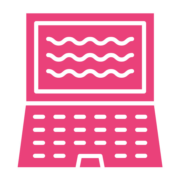 笔记本电脑矢量图标设计插画图片下载