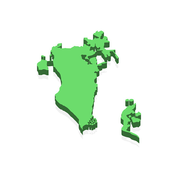 巴林三维地图矢量素材设计模板图片下载