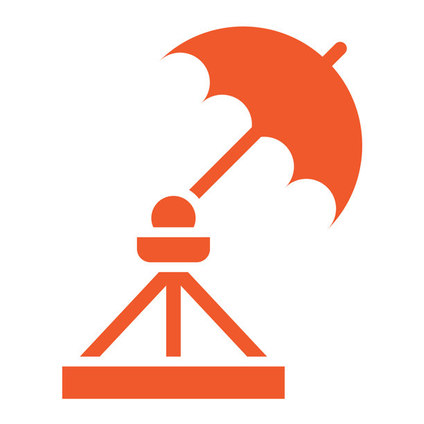 雨伞灯光矢量图标设计插画图片下载