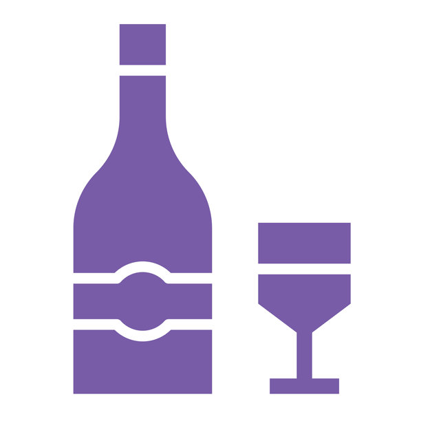 葡萄酒矢量图标设计插画图片下载