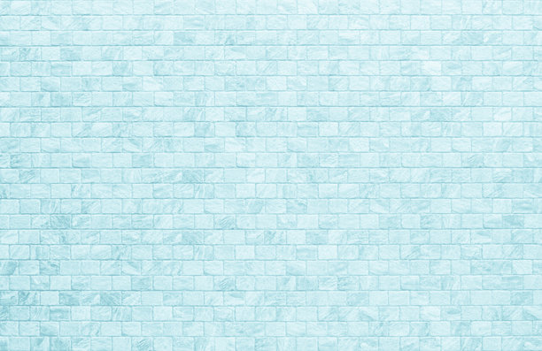 蓝色砖块混凝土石材纹理，用作壁纸背景。带有复古色调的灰泥砖墙和瓷砖。浅青色调的抽象墙壁图案，薄荷绿水泥纹理，用于设计。图片下载