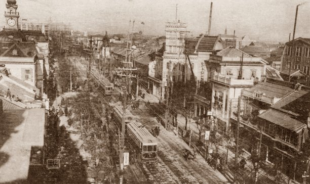 1907-1918年东京银座四丁目的老照片图片下载