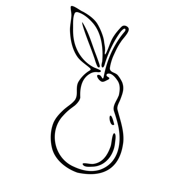 矢量插画涂鸦手绘梨子食物水果图片下载