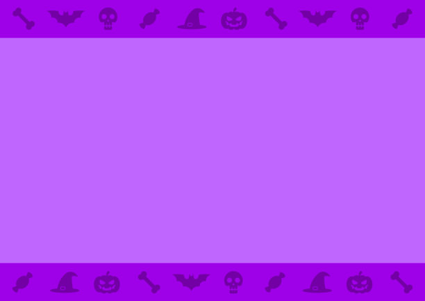 扁平风格的万圣节横幅插画图片下载