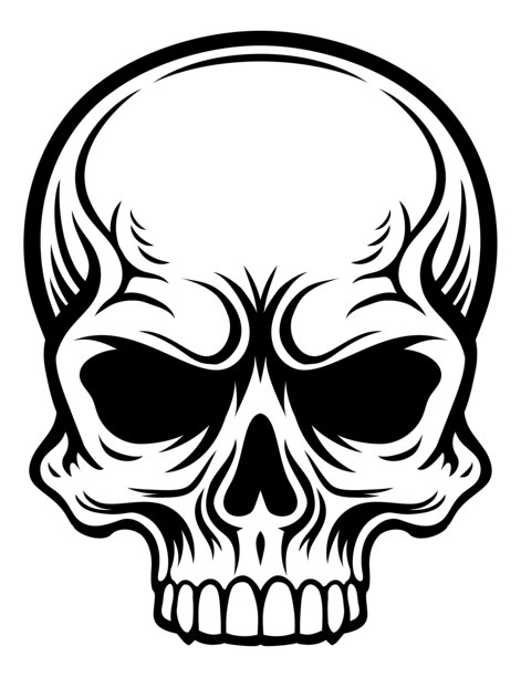 骷髅死神 骨骼 万圣节 插画图片下载