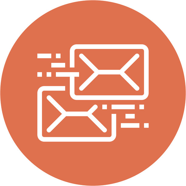 现代电子邮件营销扁平化线条矢量插画图标设计理念。移动和网页图形图标。扁平化符号，创意Logo理念。简洁的扁平化象形图。图片下载