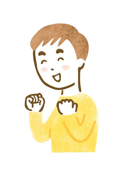 一个男人上半身的插画，摆出胜利姿势，同时看向某处图片下载