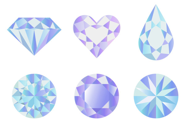钻石的明亮式切割插画图片下载