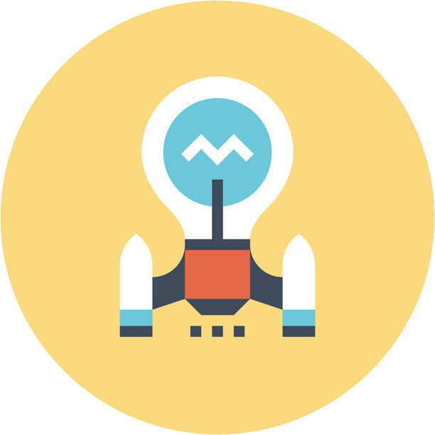 现代灯泡扁平线条矢量插画图标设计理念。图片下载