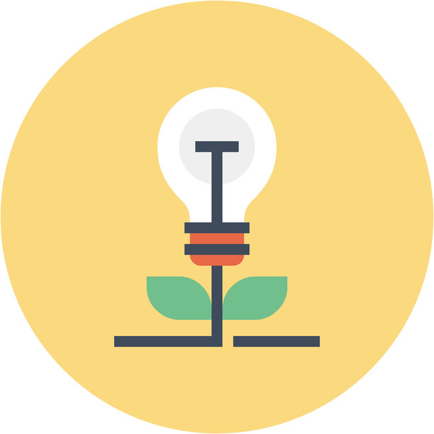 现代灯泡扁平线条矢量插画图标设计概念。图片下载