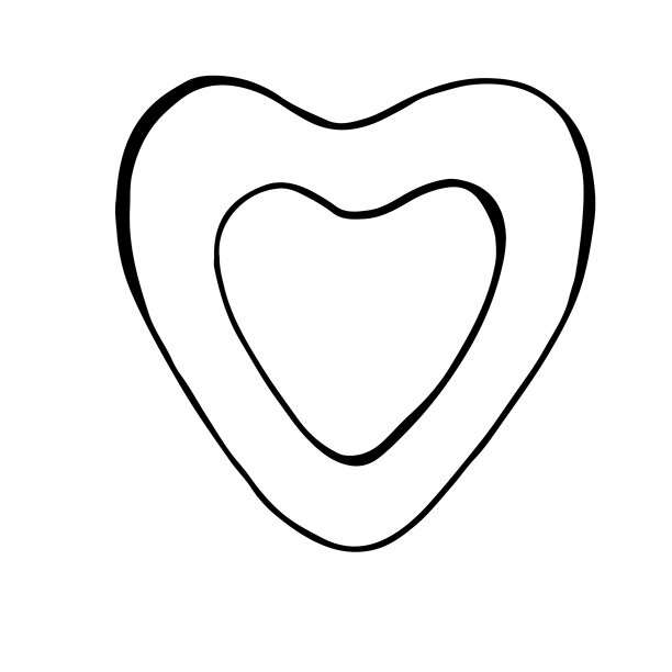 心形糖果，黑白矢量插画。这款节日棒棒糖是涂鸦风格的手绘。非常适合节日设计、新年贺卡、邀请函、生日和情人节。图片下载