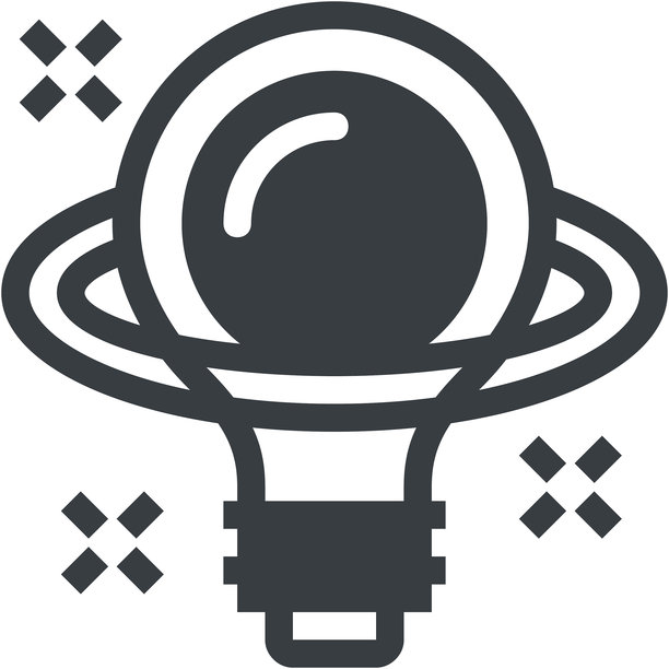 现代灯泡扁平线条矢量插画图标设计理念。图片下载