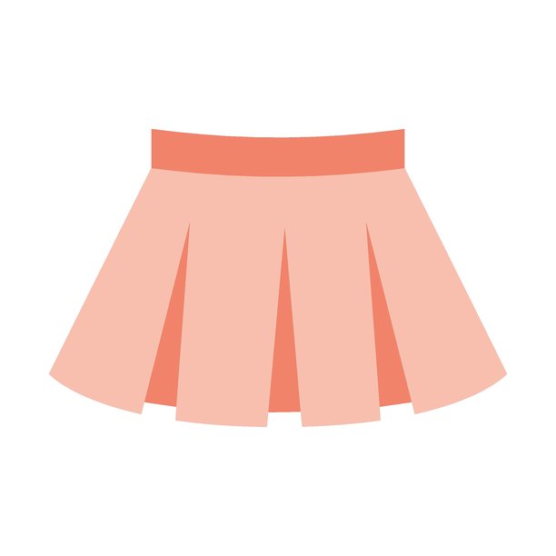 带褶边的粉色网球裙。运动时尚与活力装概念。时尚现代的矢量插画，孤立在白色背景上，扁平化设计。图片下载
