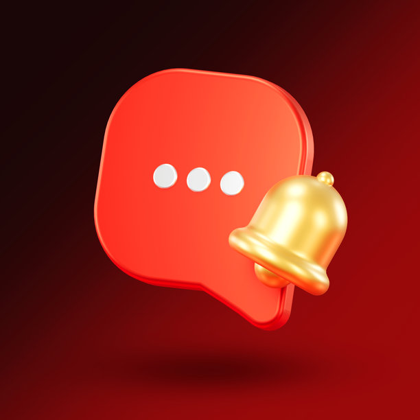 3D诈骗警告，欺诈危险，智能手机、信用卡和警告图标的数字插画，背景为红色渐变。领奖台在线支付安全、欺诈或交易错误。图片下载