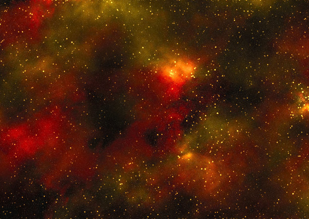 太空背景，带有星尘和闪耀的星星。逼真的宇宙和彩色星云。色彩斑斓的星系。3D插画图片下载