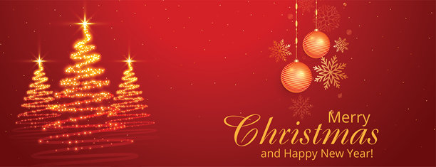 圣诞树装饰素材插画图片下载