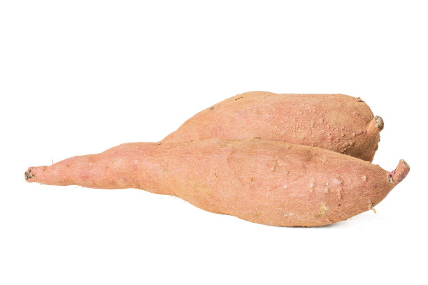 新鲜日本红薯高清照片，白色背景，4500万像素相机拍摄图片下载