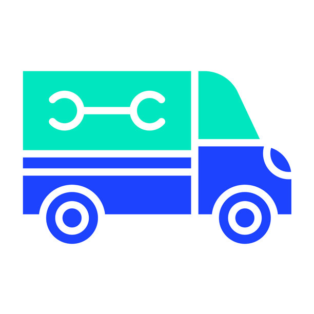 水管工卡车矢量图标设计插画图片下载