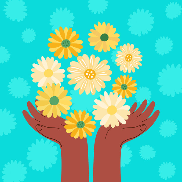 手捧鲜花图片下载