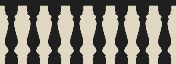 意大利经典栏杆 - 无缝图案概念插画图片下载