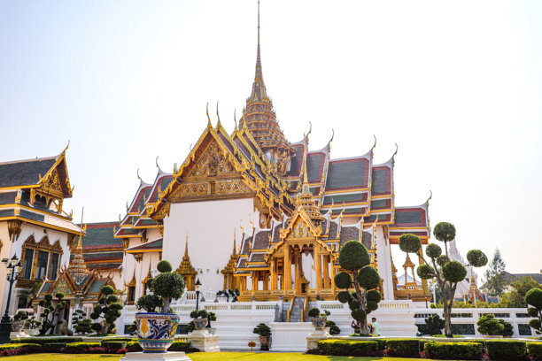 曼谷大皇宫。节基皇殿。图片下载