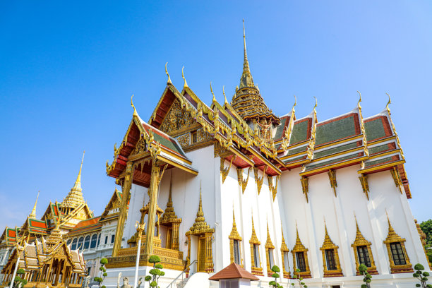 曼谷大皇宫。节基皇殿。图片下载