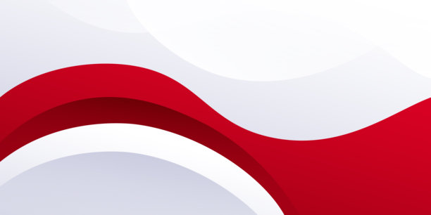 抽象的红白曲线波浪层叠剪纸背景，带有空白空间设计。现代未来感背景图片下载