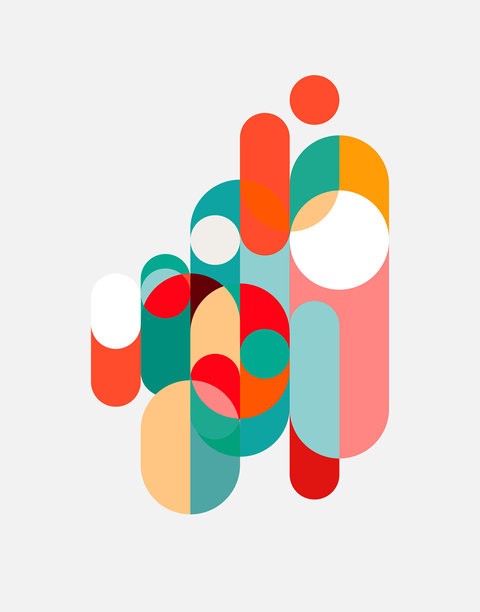 时尚曲线条纹标志素材图案用于设计图片下载