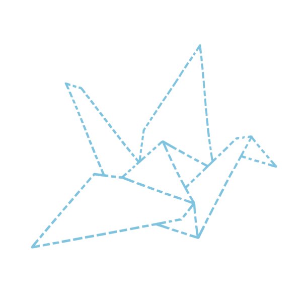 日式折纸艺术纸鹤插画图片下载