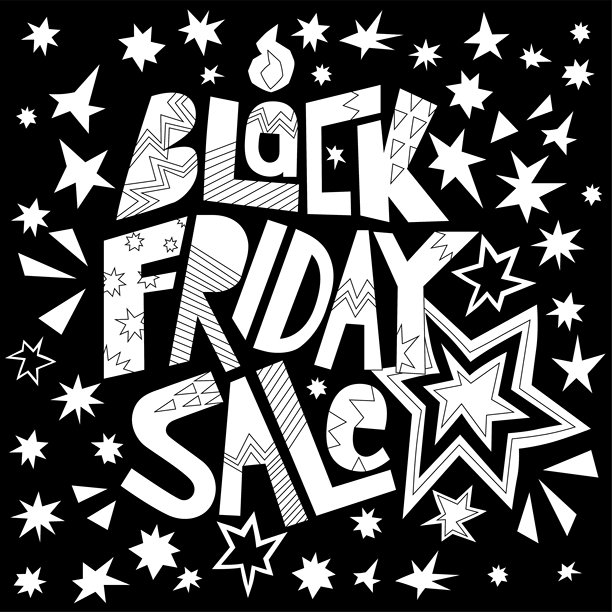 黑色星期五促销艺术字素材图片下载