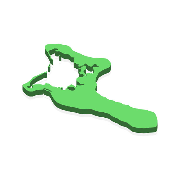 基里巴斯的 3D 地图矢量素材设计模板。图片下载