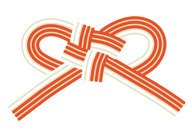 日式庆典装饰绳结“水引”的矢量插画图片下载