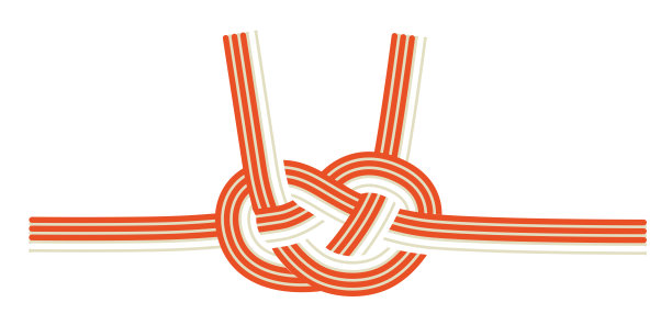 日式庆典装饰绳结（Mizuhiki）矢量插画图片下载