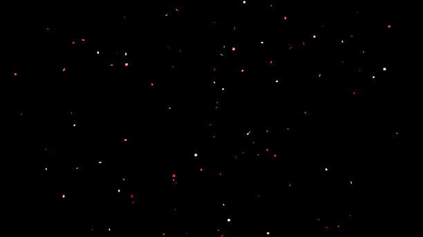 黑色背景上闪闪发光的五彩纸屑插画图片下载