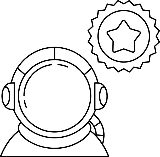 一名宇航员穿着宇航服抬头仰望一颗星星图片下载