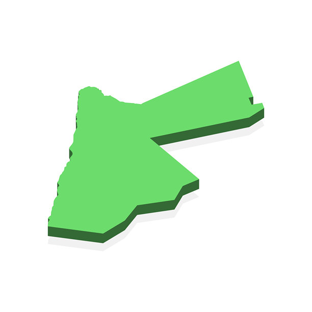 约旦三维地图矢量素材设计模板。图片下载