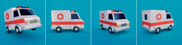 紧急医疗服务救护车插画提供紧急援助图片下载