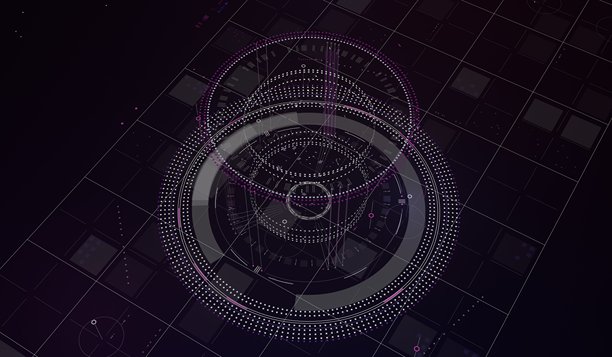 科技抽象背景，全息图，3D插画图片下载