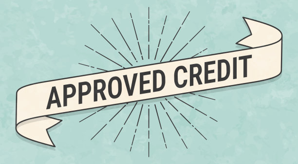 批准的信用 - 复古风格的横幅 - 旧纹理纸图片下载